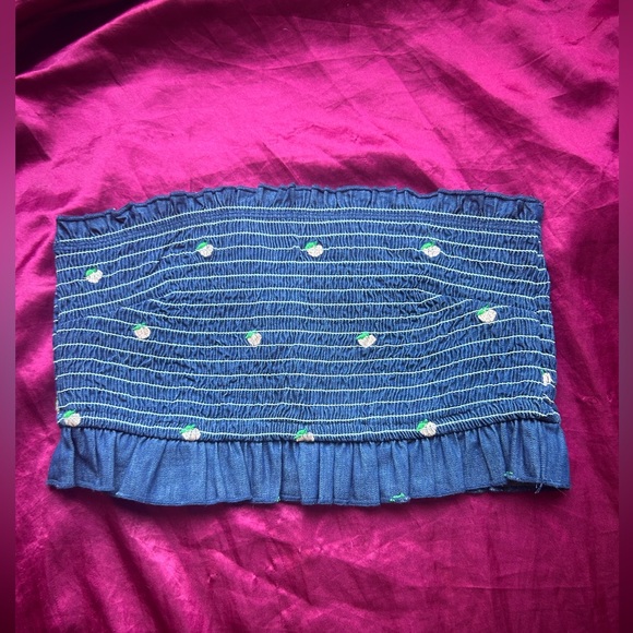 Urban Outfitters Rosie Ruffle Tube Top (S) - Picture 1 of 4